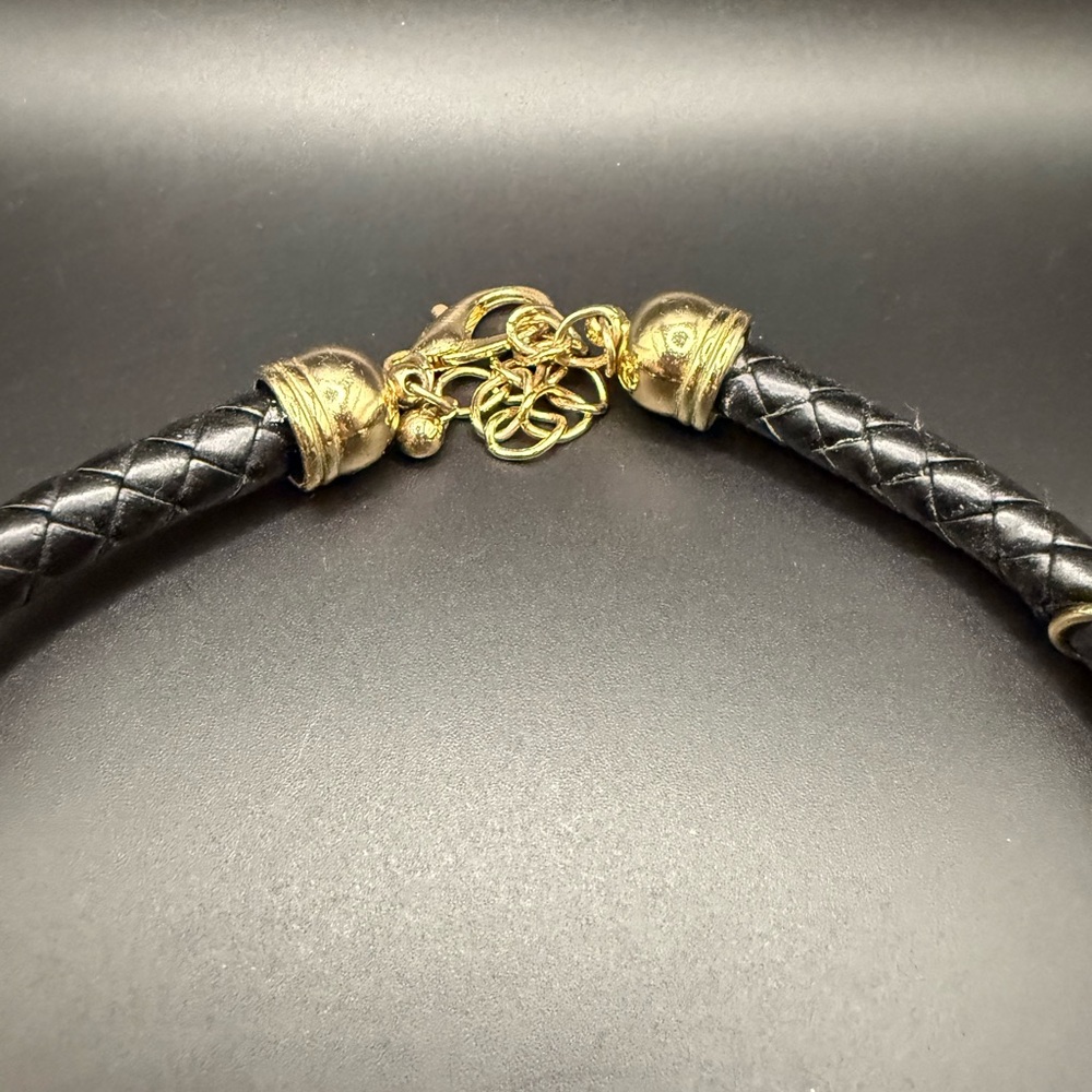 Aldo Black & Gold Snake Head Statement Necklace - Picture 3 of 5
